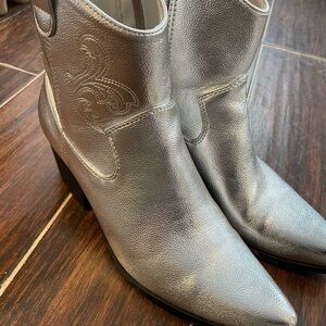 Silver Women's Ankle Boots